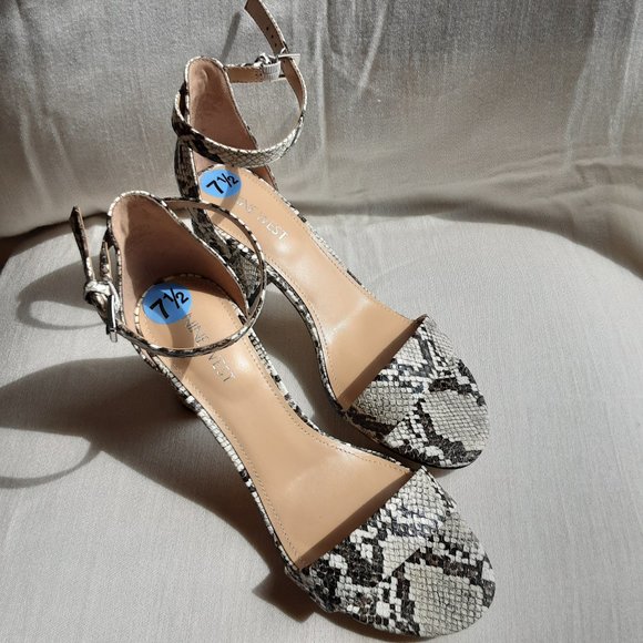 Nine West Block Heel Snakeskin Sandals | New! 7.5 - Picture 3 of 14